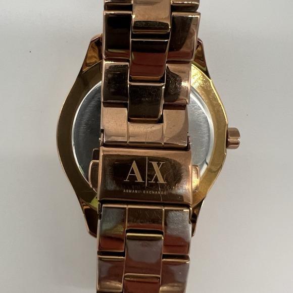 Armani Exchange AX5153 Rose Gold Crystal Dial Watch – New Battery – Working - Picture 5 of 7